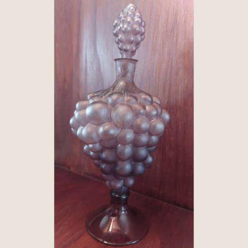 Vintage Glass Grape Cluster Decanter
