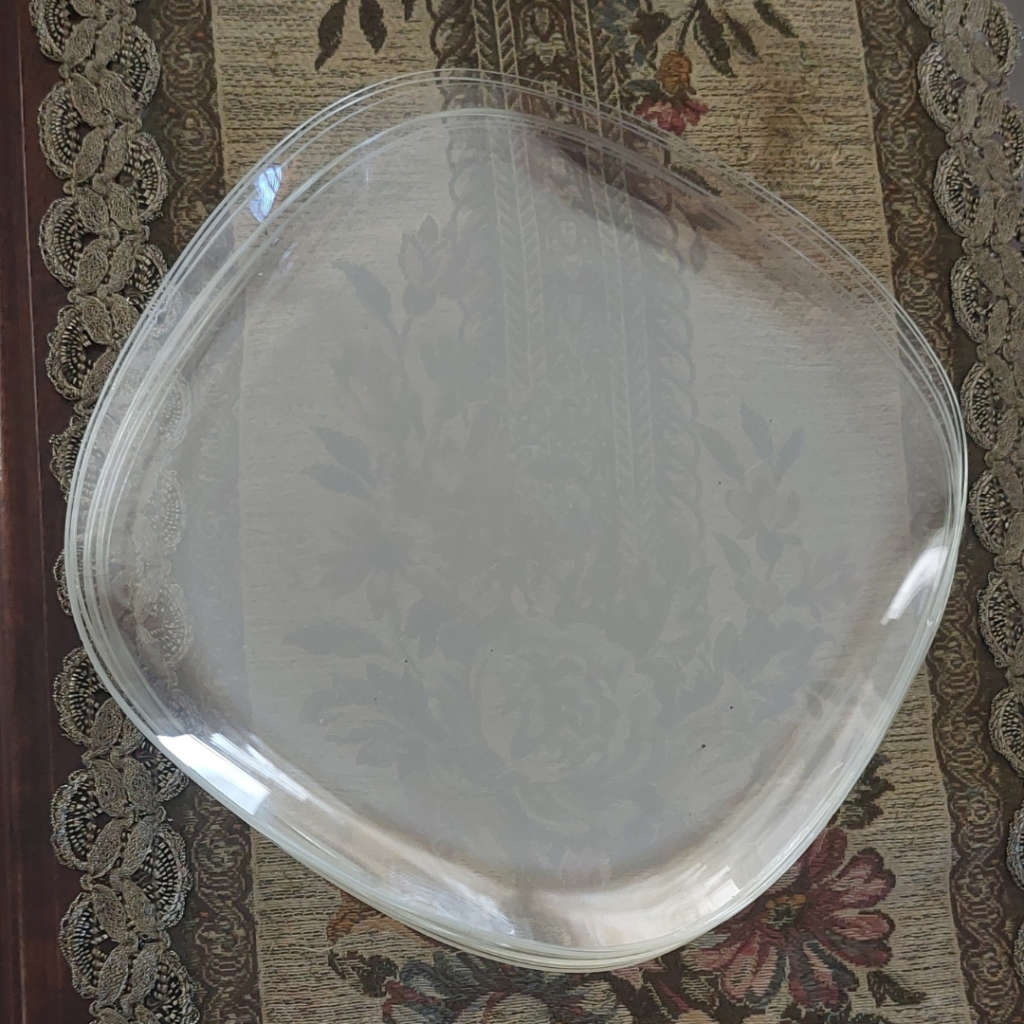 Vintage Schott Mainz & Jena Square Clear Glass Plates