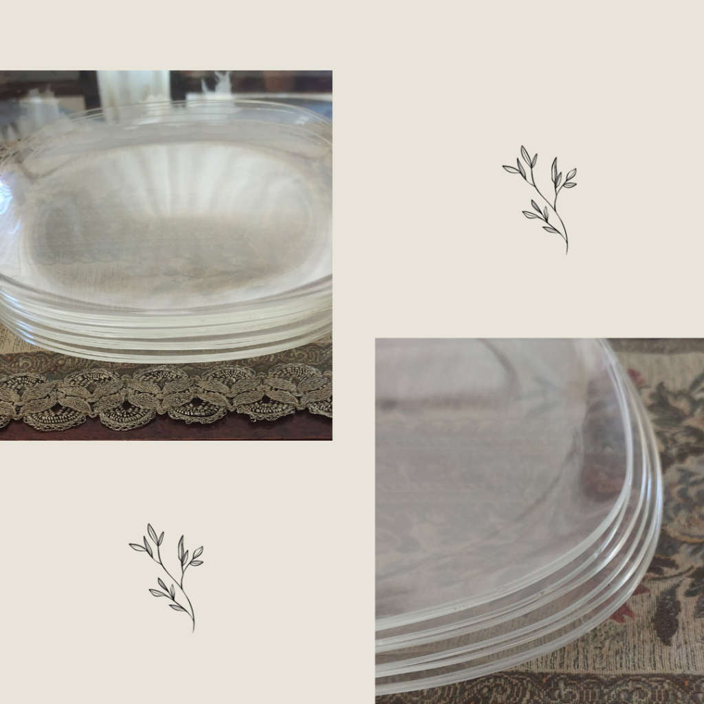 Vintage Schott Mainz & Jena Square Clear Glass Plates