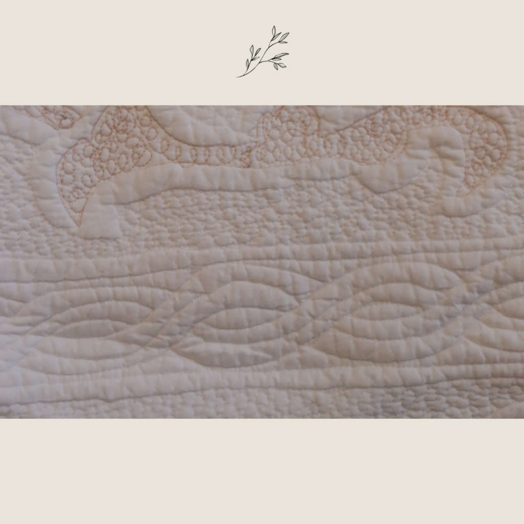 Creamy White Quilted Bedcover Queen Bed