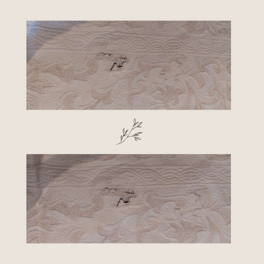 Creamy White Quilted Bedcover Queen Bed