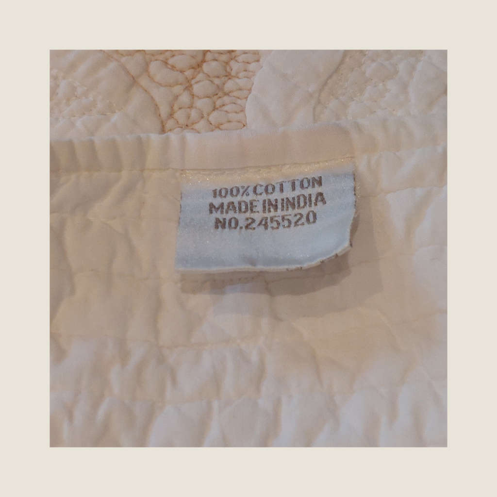 Creamy White Quilted Bedcover Queen Bed