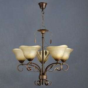 chandelier 5lt warm finish