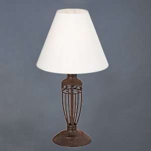 TABLE LAMP ANTIQUE BRONZE CREAM SHADE ENERGY SAVER