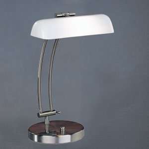 ELEGANT DESK LAMP SATIN SILVER WITH ROTATING DIMMER
