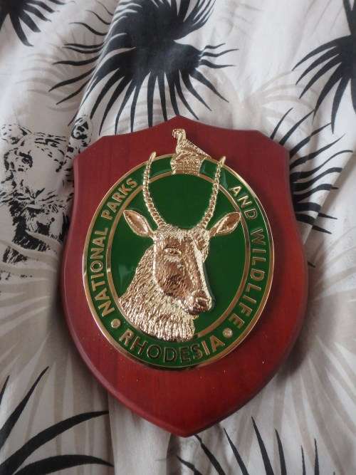 Rhodesia National Parks and Wildlife Plaque