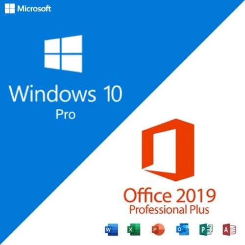 Microsoft Bundle | Windows 10 Pro + Office 2019 Pro Plus | Genuine Lifetime