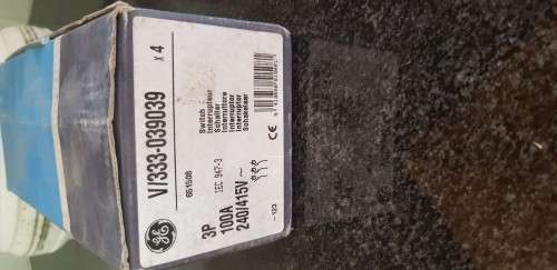 Switch Interrupteur 100A 240\415V  3phase Circuit Breakers