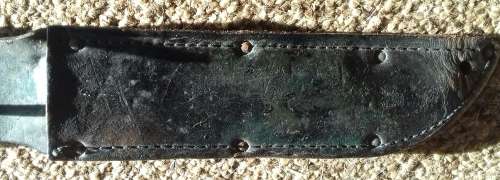 Recce Border War ka-bar combat knife with hand applied camo ... Genuine used item