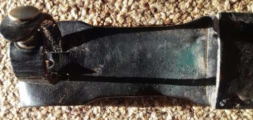 Recce Border War ka-bar combat knife with hand applied camo ... Genuine used item