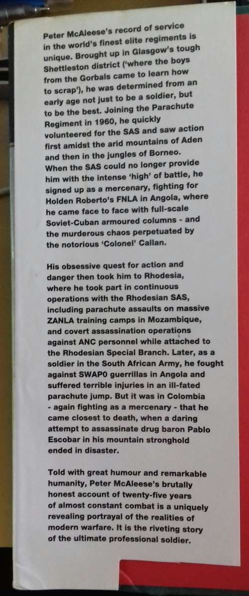 NO MEAN SOLDIER ..Peter McAleese ..PARA > SAS > RSM 44 Para (Pathfinders) SADF Special Forces