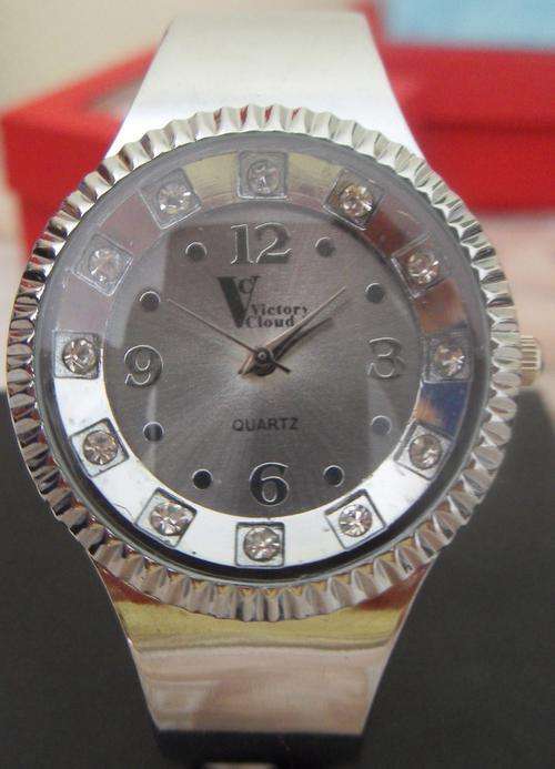 Silver watch - bangle style