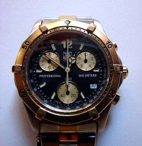 TAG HEUER TT CHRONOGRAPH, GOLD/CHROME, No Reserve, Great Condition!