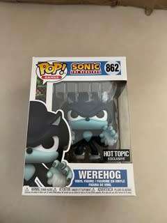 WEREHOG! SONIC THE HEDGEHOG!! FUNKO POP ! HOT TOPIC EXCLSUIVE !