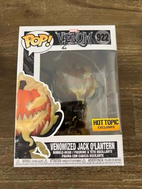 VENOMIZED JACK O`LANTERN !! MARVEL !! FUNKO POP!! HOT TOPIC EXCLUSIVE