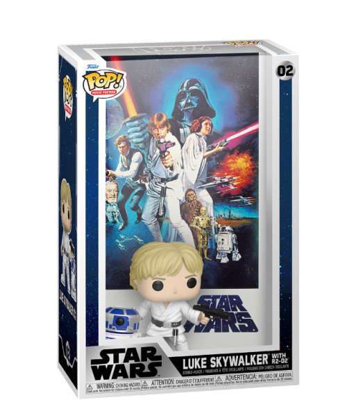 LUKE SKYWALKER & R2DR!!STAR WARS!!FUNKO POP!! NEW HOPE MOVIE POSTER