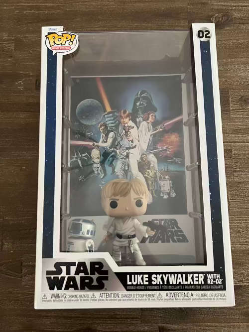 LUKE SKYWALKER & R2DR!!STAR WARS!!FUNKO POP!! NEW HOPE MOVIE POSTER
