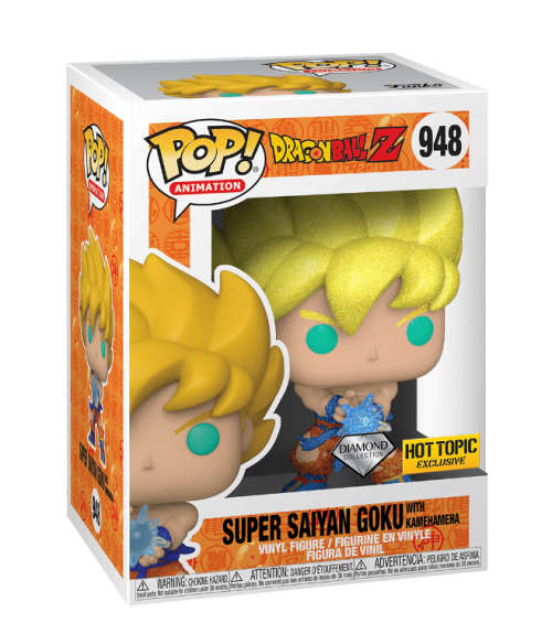 SUPER SAIYAN GOKU!!DBZ!!FUNKO POP!! HOT TOPIC EXCLUSIVE!! DIAMOND COLLECTION!!