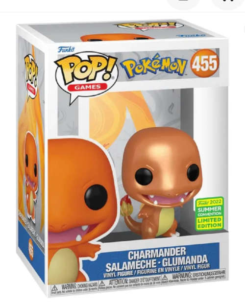 CHARMANDER!!POKEMON!!FUNKO POP!! SUMMER CON EXCLUSIVE!! METALLIC !!