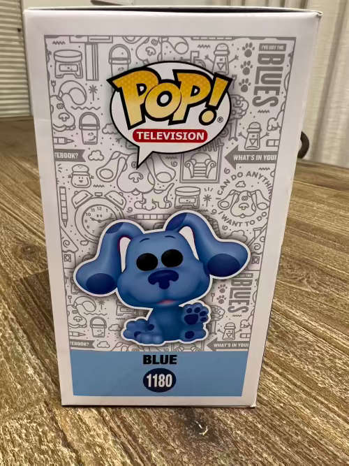 BLUE!! BLUE`S CLUES!!FUNKO POP!! HOT TOPIC EXCLUSIVE!! FLOCKED!!