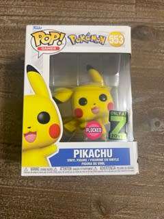 PIKACHU!!POKEMON!!FUNKO POP!! ZAVVI EXCLUSIVE!! FLOCKED!!