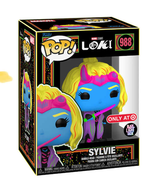 SYLVIE!! LOKI!! FUNKO POP!! TARGET EXCLUSIVE!! BLACKLIGHT!!