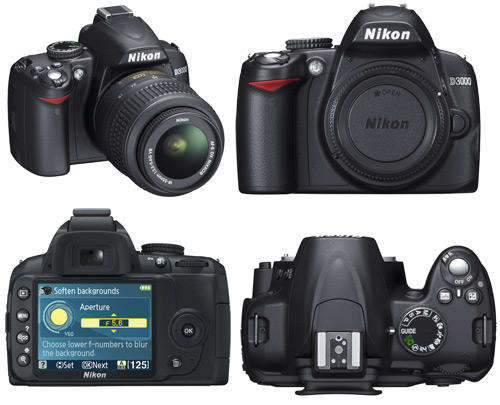 Nikon D3000 10MP with 18-55mm f/3.5-5.6G AF-S DX VR Lens