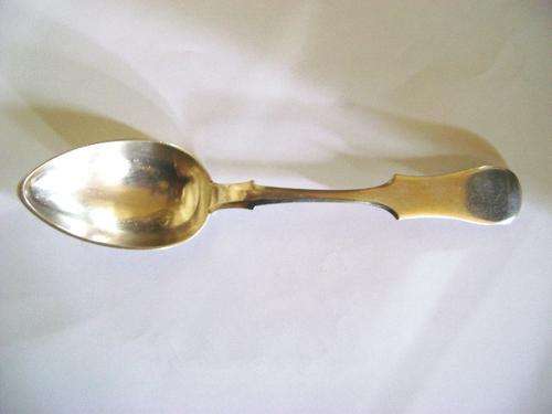 1908-1926 KIEV RUSSIAN 875 SILVER SERVING SPOON.