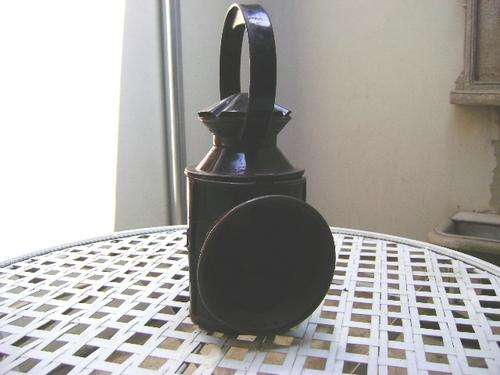 NICE OLD ROUND BLACK RAILWAY LANTERN