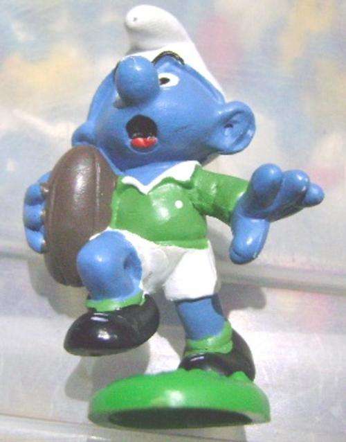VINTAGE PEYO SCHLEIGH HK RUGBY GREEN JERSEY SMURF