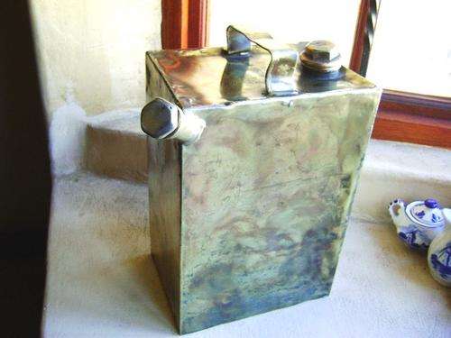 VERY OLD BRASS LAMP OIL/PARRAFIN/PETROL CAN