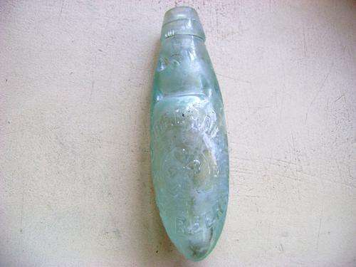 ANTIQUE CODD'S J DELANEY & DE BEERS 3 CLOVER W M BARNARD & SONS LONDON TORPEDO BOTTLE