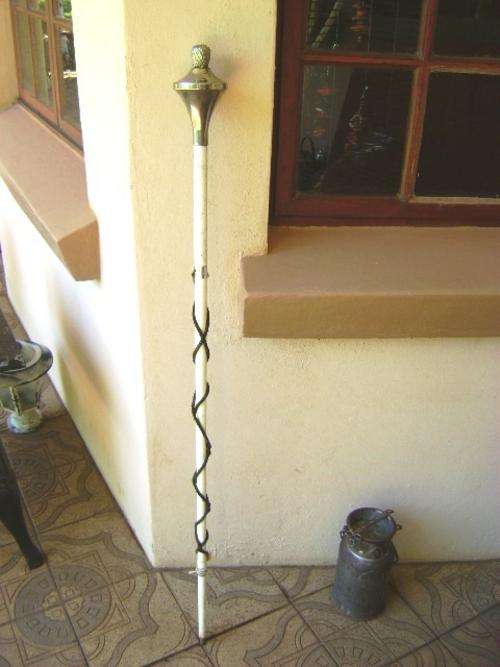 VINTAGE SILVER PLATED DRUM MAJOR STAFF