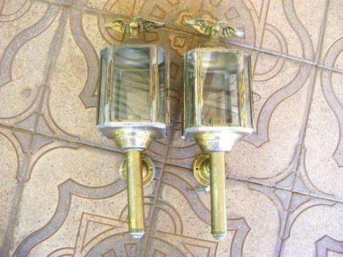 VINTAGE PAIR OF CARRIAGE / COACH LAMPS