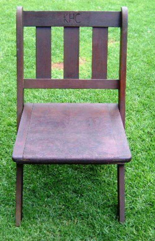 ANTIQUE SOLID OAK  'KHC' CINEMA  CHAIR ROW P 40!!!!