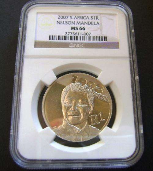2007 MANDELA R1 SILVER MS 66 NGC