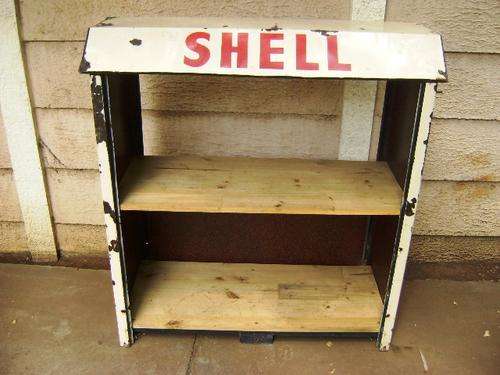 LARGE VINTAGE SHELL VITREOUS ENAMEL CABINET/CUPBOARD