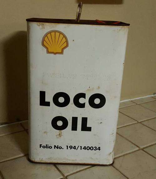 VINTAGE SHELL LOCO OIL TIN