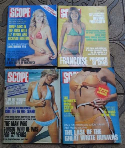 4 X VINTAGE SCOPE MAGAZINES