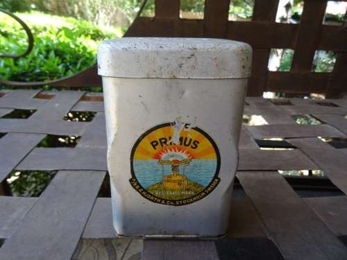 VINTAGE BRASS PRIMUS IN A TIN MODEL 71