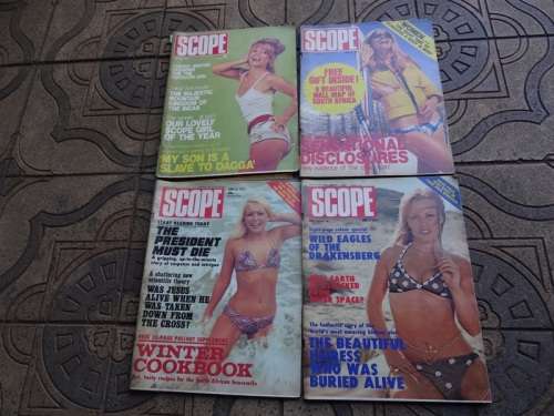 4 X VINTAGE 1973 SCOPE MAGAZINES