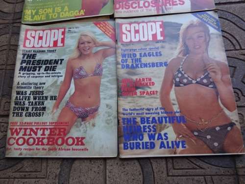 4 X VINTAGE 1973 SCOPE MAGAZINES