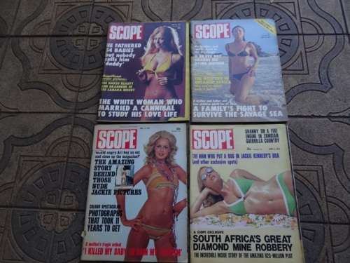 4 X VINTAGE 1973 SCOPE MAGAZINES