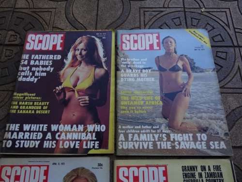 4 X VINTAGE 1973 SCOPE MAGAZINES