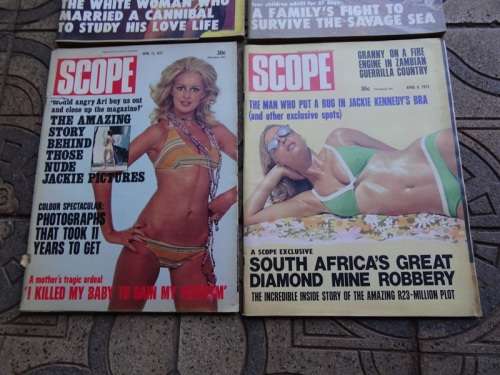 4 X VINTAGE 1973 SCOPE MAGAZINES