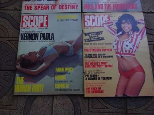4 X VINTAGE 1973 SCOPE MAGAZINES