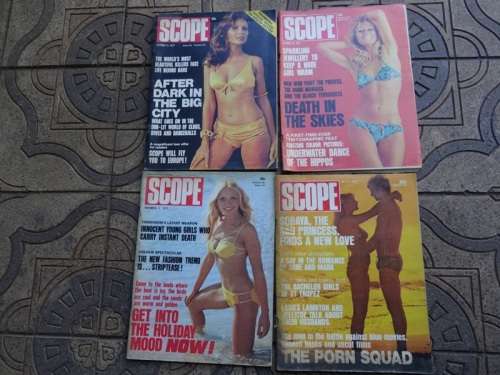 4 X VINTAGE 1972/3 SCOPE MAGAZINES