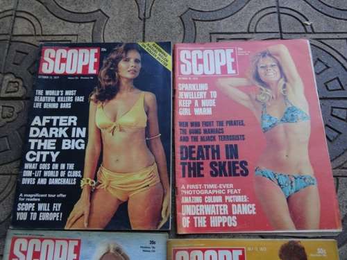 4 X VINTAGE 1972/3 SCOPE MAGAZINES