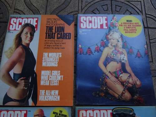 4 X VINTAGE 1973 SCOPE MAGAZINES