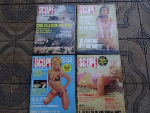 4 X VINTAGE 1973 SCOPE MAGAZINES